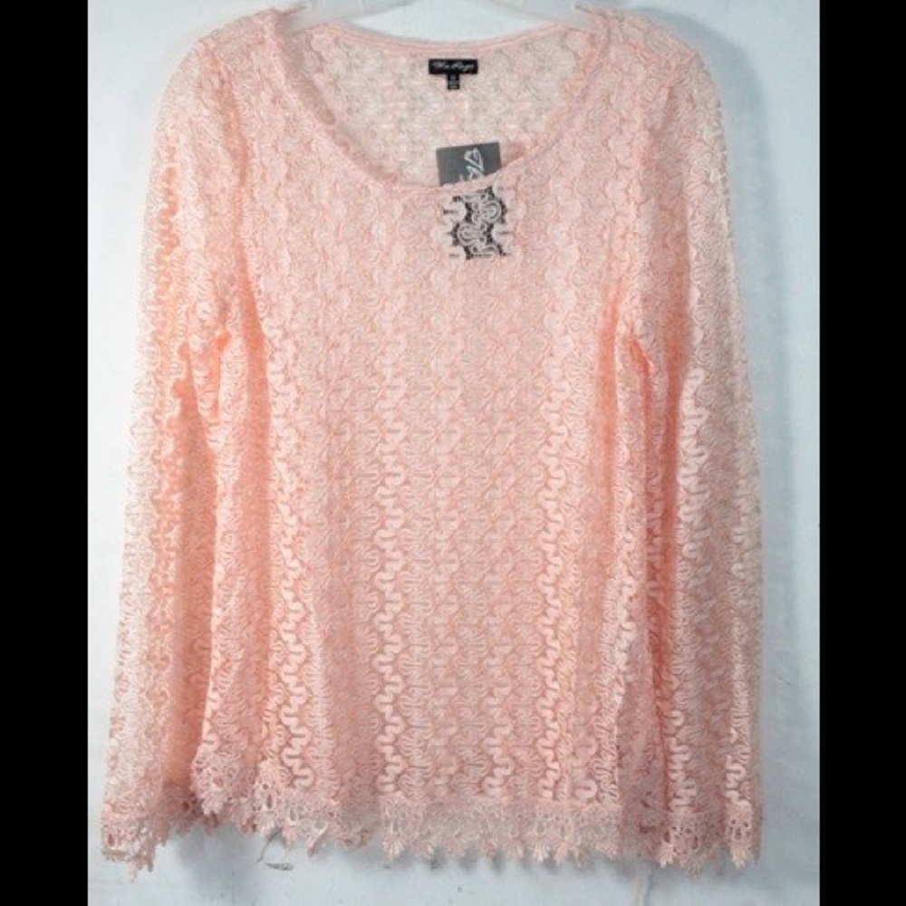 The Rage Knit Lace Blouse. Sz. M